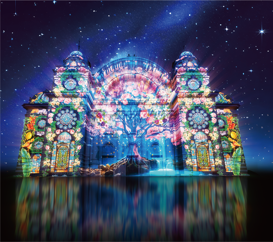 Osaka City Central Public Hall Wall Projection Mapping